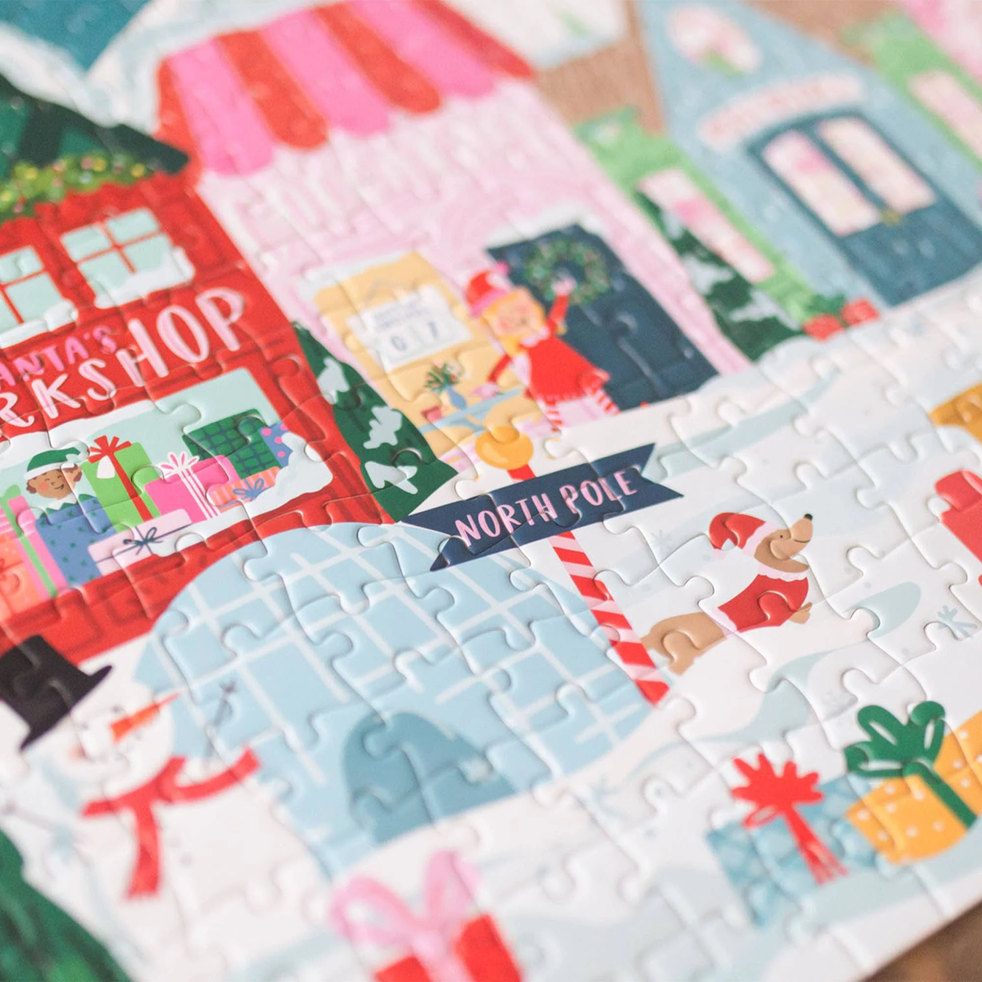 Santa's Village - 500 Piece Holiday Jigsaw Puzzle - Image 3