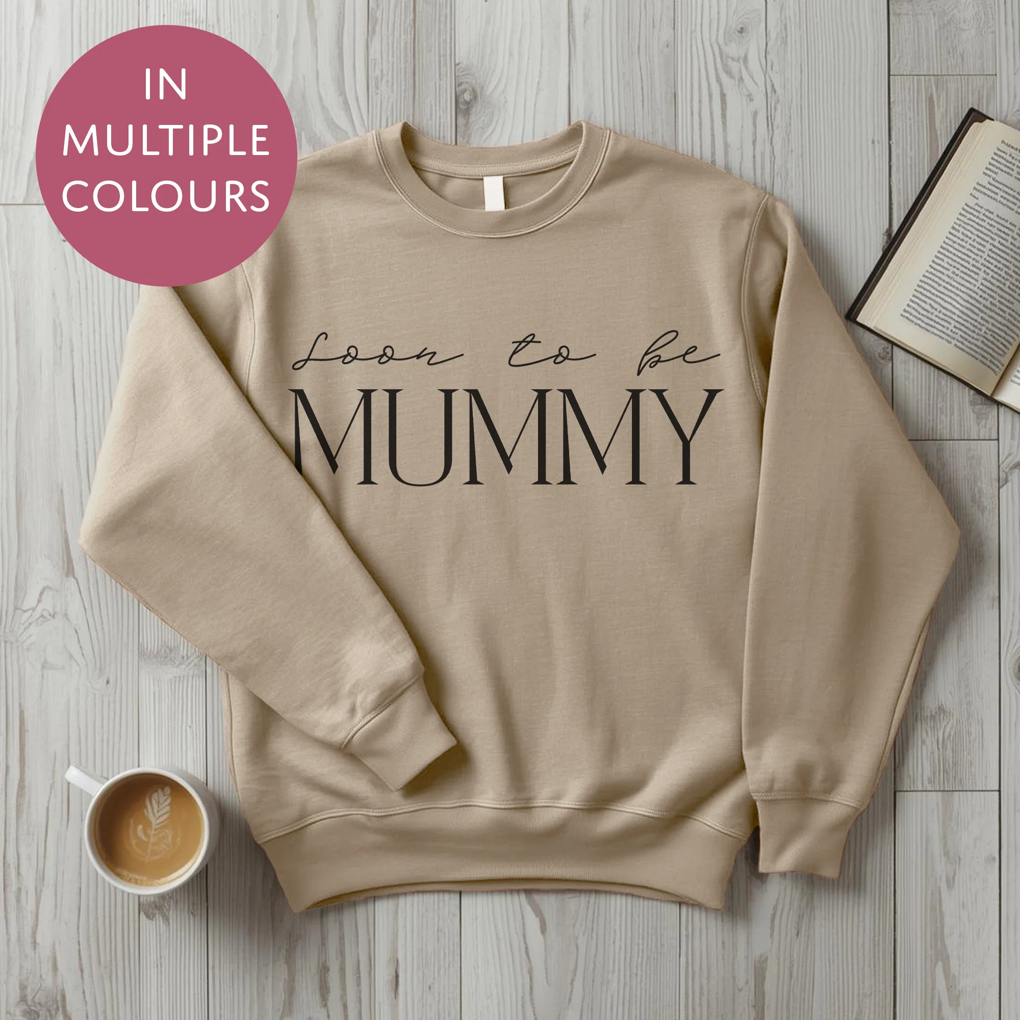 Soon To Be Mummy Sweater - Baby Shower Announcement Gift - Custom Mothers Day Jumper - Image 2