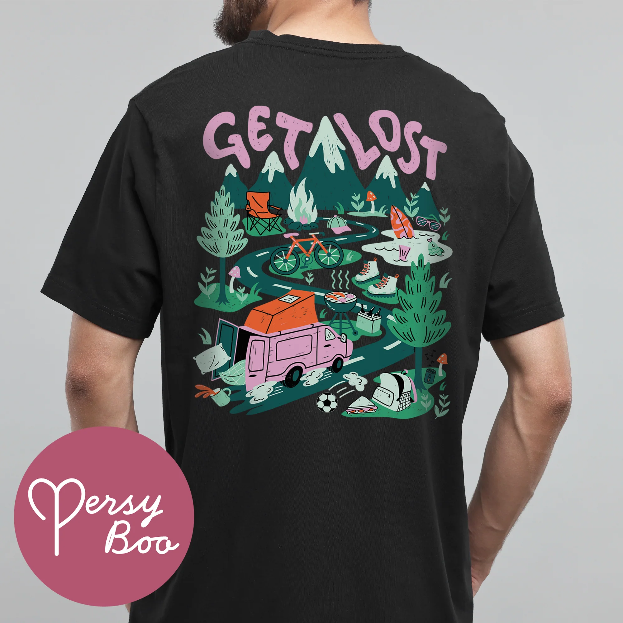 Get Lost Backprint - T-Shirt For Him - Image 4