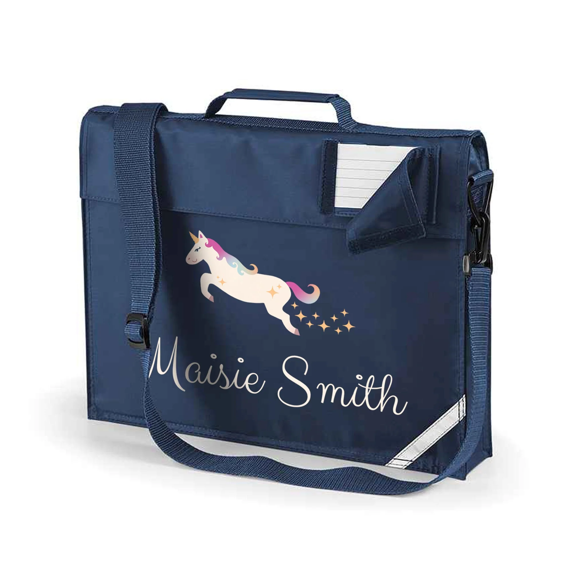 Book Bag - Unicorn Design - Personalised