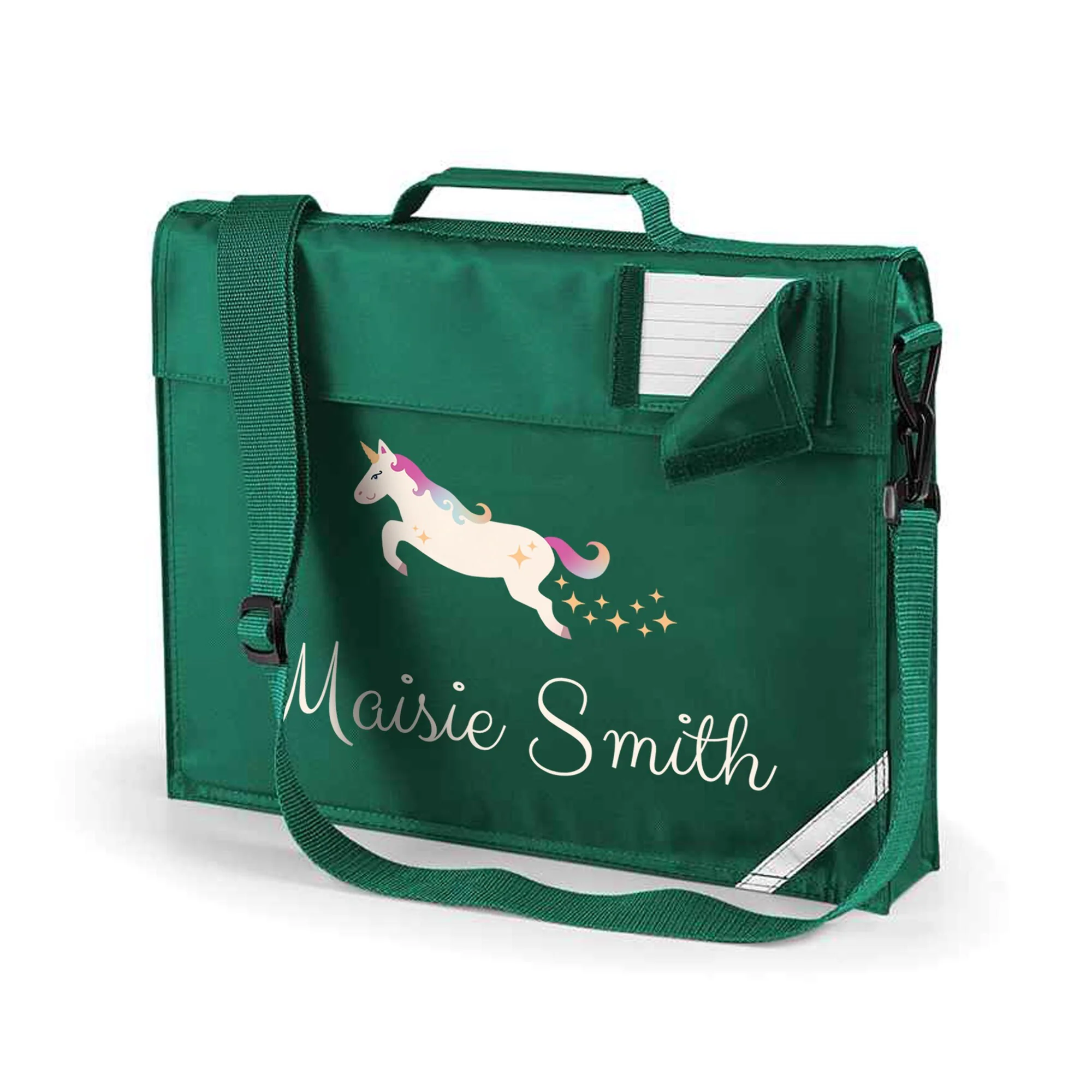 Book Bag - Unicorn Design - Personalised - Image 3