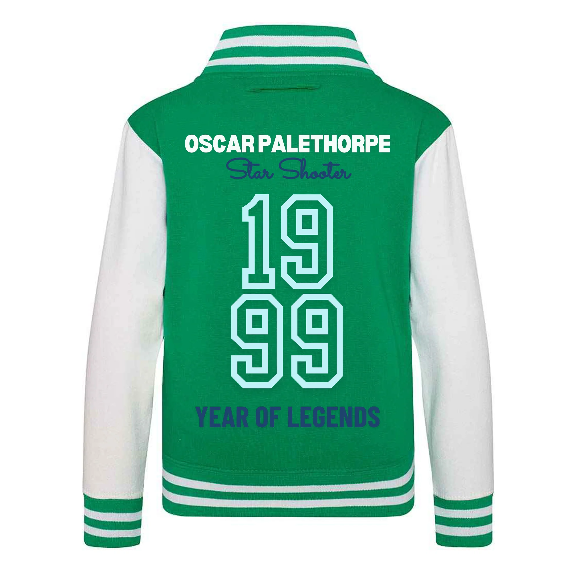 Personalised Kids Varsity Jacket – Custom Name Toddler Bomber, Letterman Style Jacket for Boys & Girls - Image 12