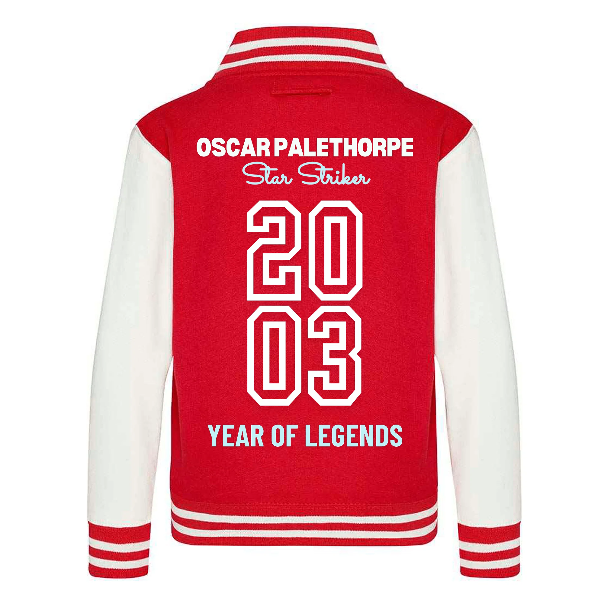 Personalised Kids Varsity Jacket – Custom Name Toddler Bomber, Letterman Style Jacket for Boys & Girls - Image 16