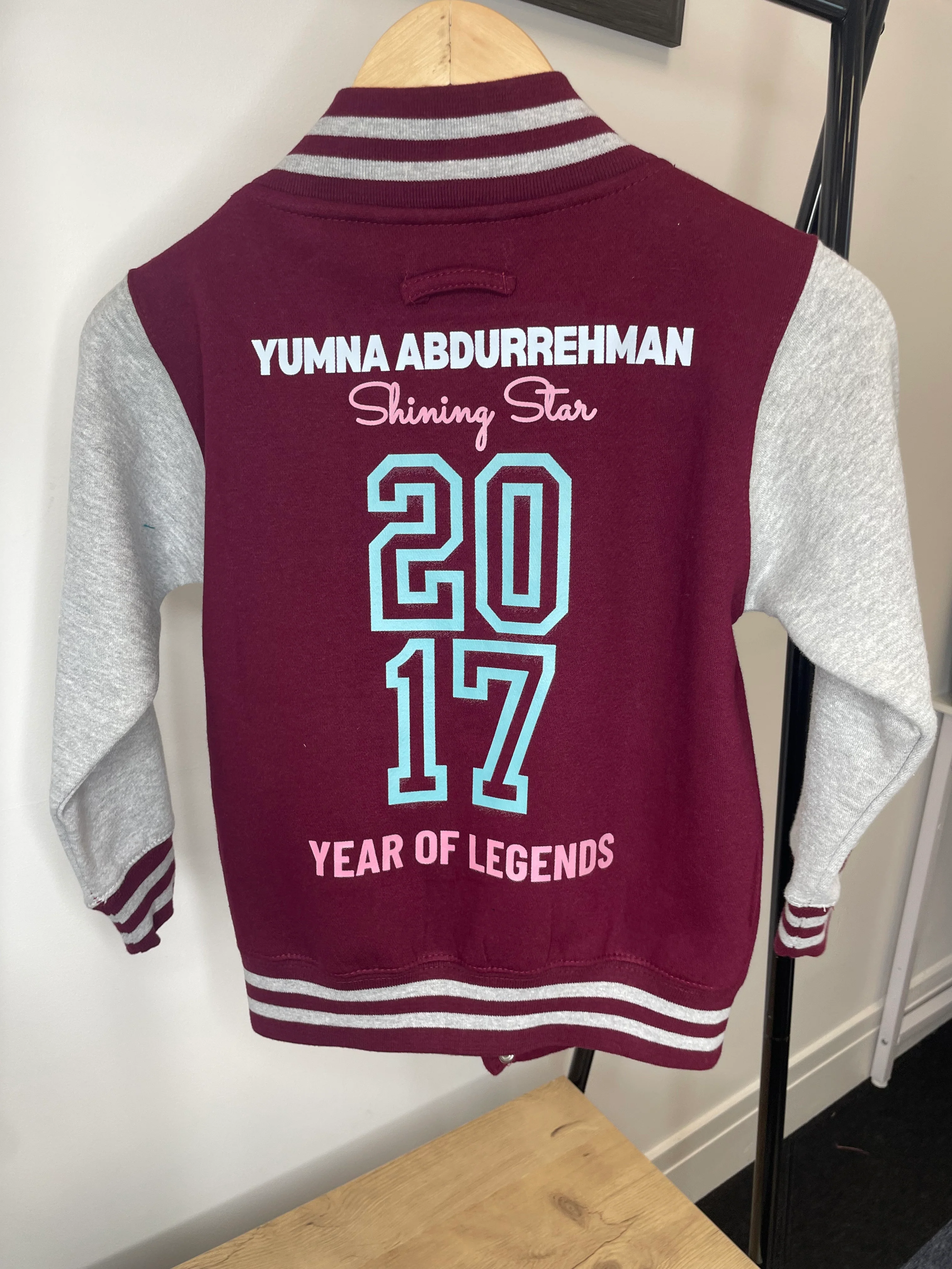 Personalised Kids Varsity Jacket – Custom Name Toddler Bomber, Letterman Style Jacket for Boys & Girls - Image 17