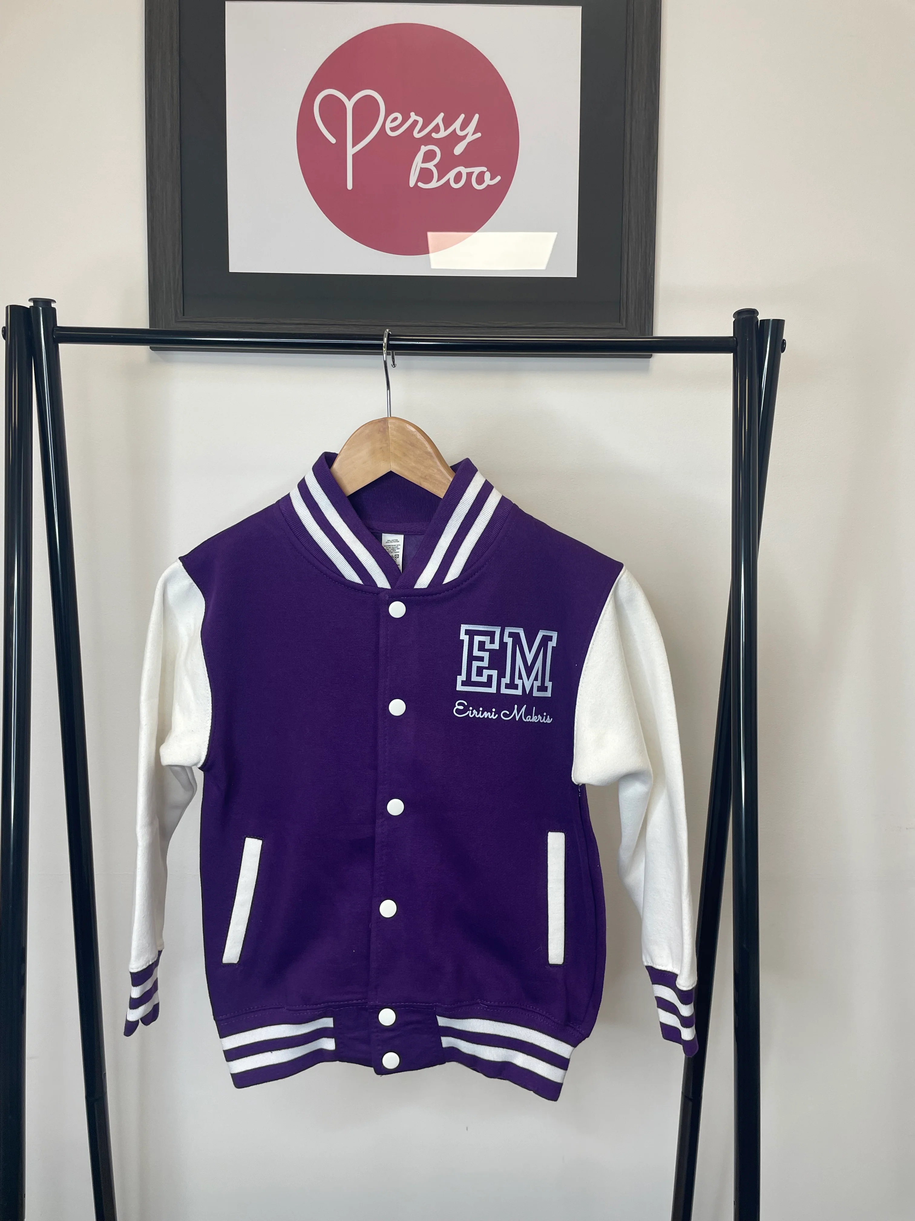 Personalised Kids Varsity Jacket – Custom Name Toddler Bomber, Letterman Style Jacket for Boys & Girls - Image 7