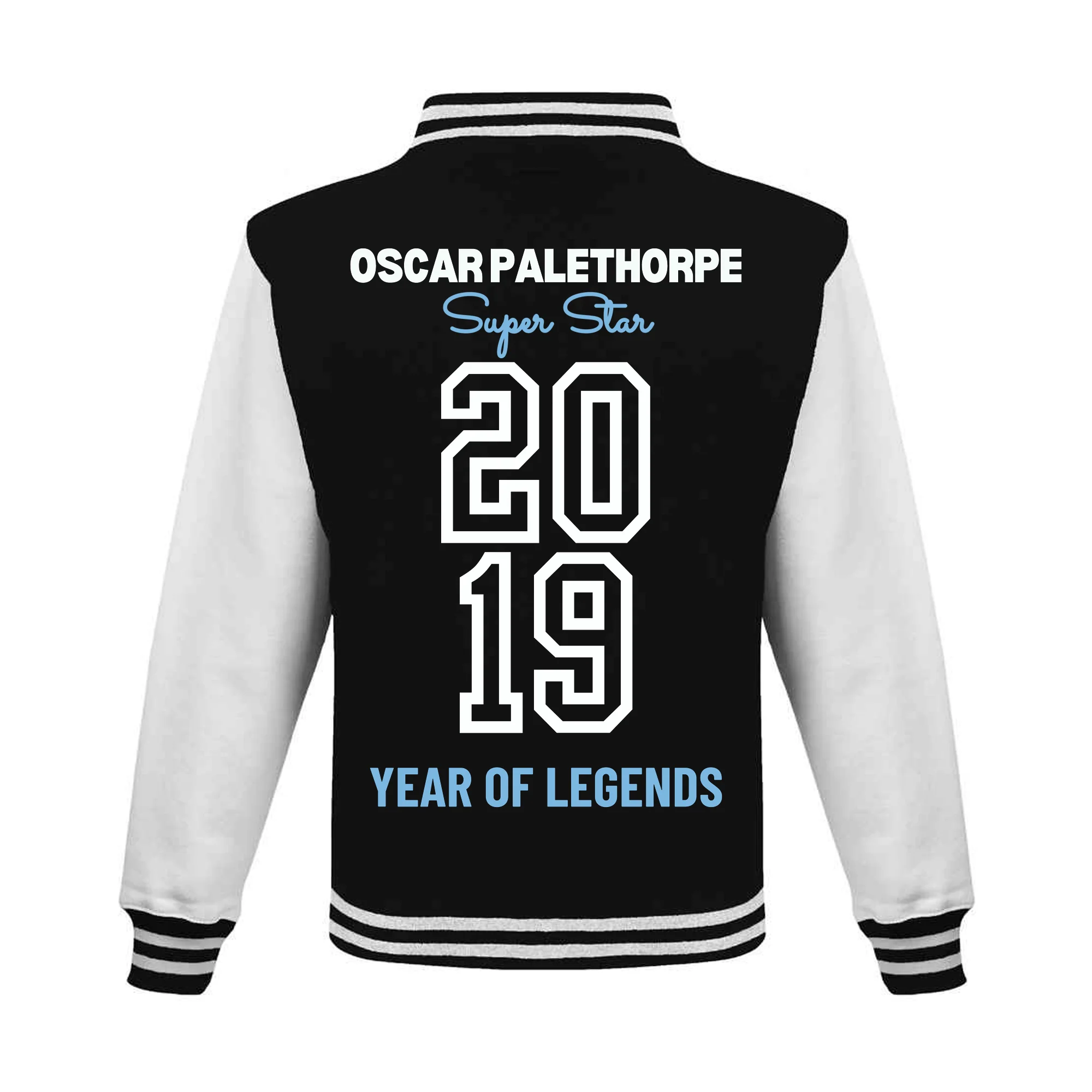 Personalised Kids Varsity Jacket – Custom Name Toddler Bomber, Letterman Style Jacket for Boys & Girls - Image 8