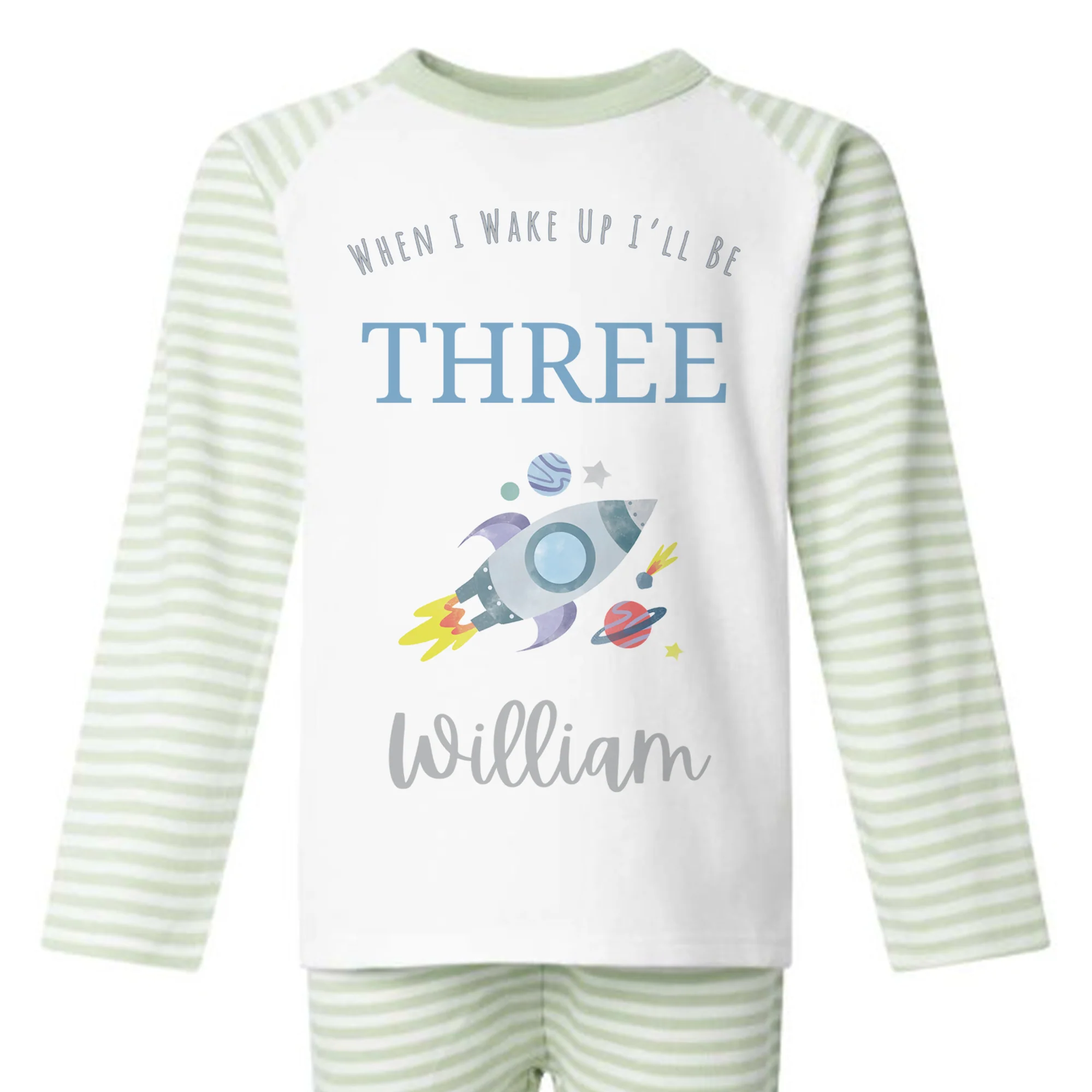 Personalised Birthday Pyjamas - Rocket Design - Image 3