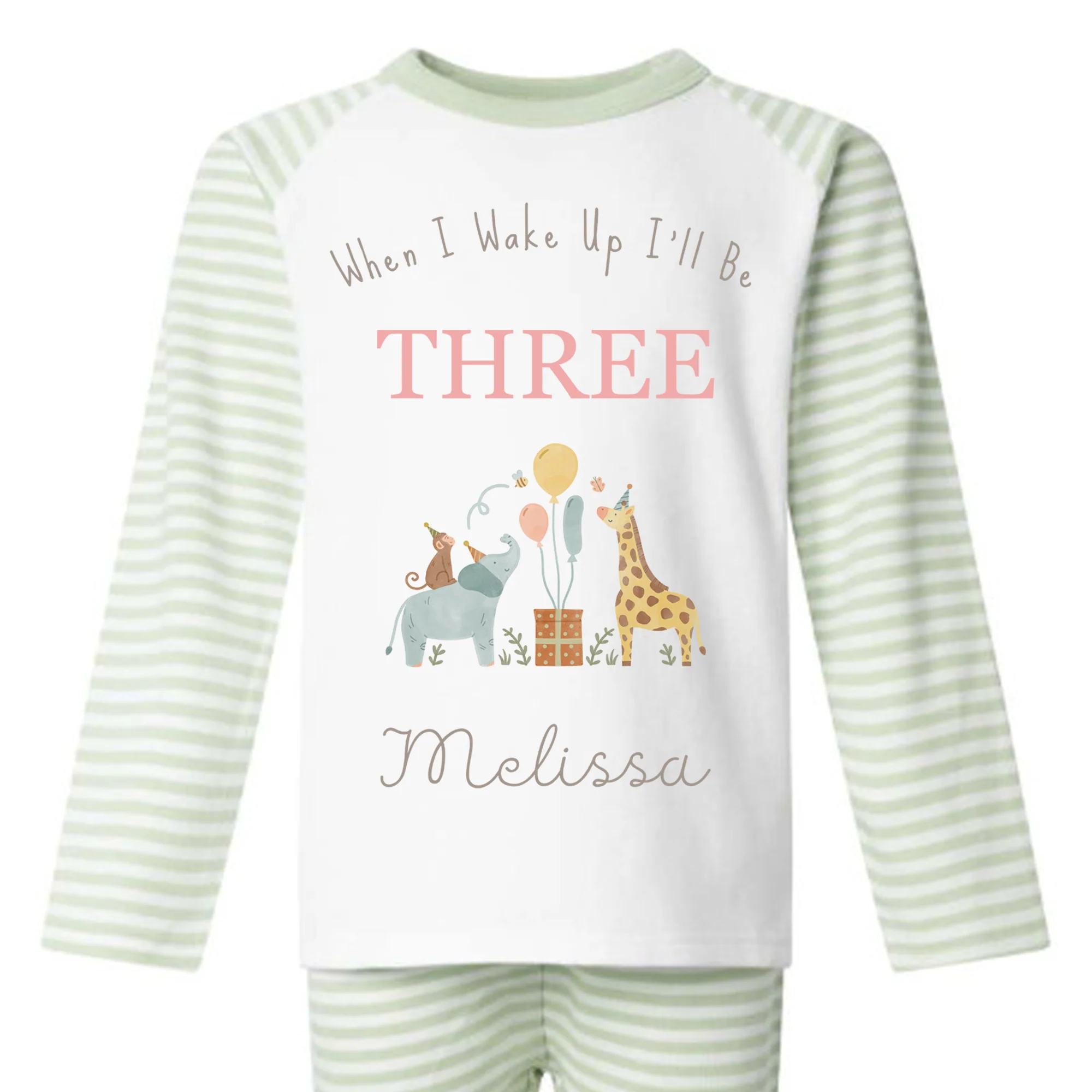 Personalised Birthday Pyjamas - Safari Design - Image 3
