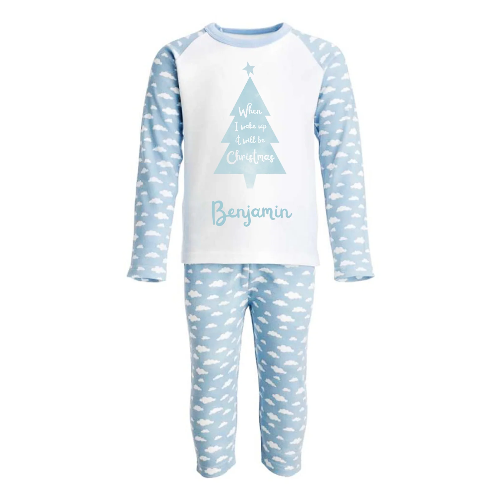 When I wake up it will be Christmas - Personalised - Cloud Pyjamas - Image 3