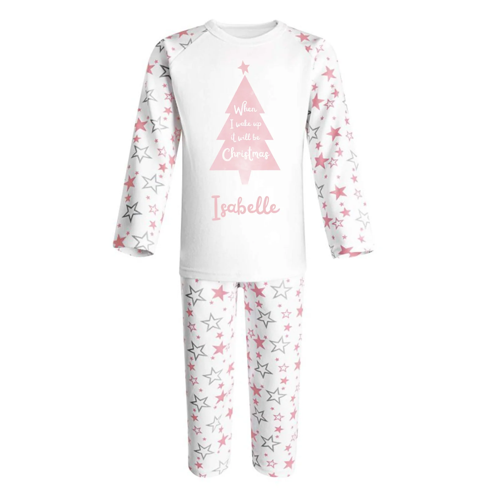 When I wake up it will be Christmas - Personalised - Star Pyjamas - Image 3