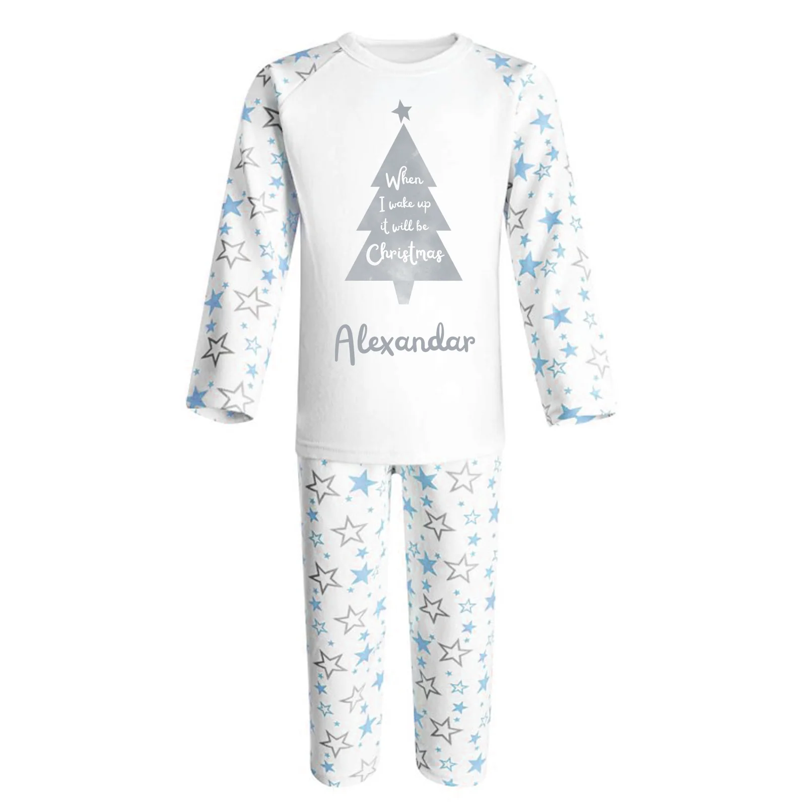 When I wake up it will be Christmas - Personalised - Star Pyjamas - Image 4