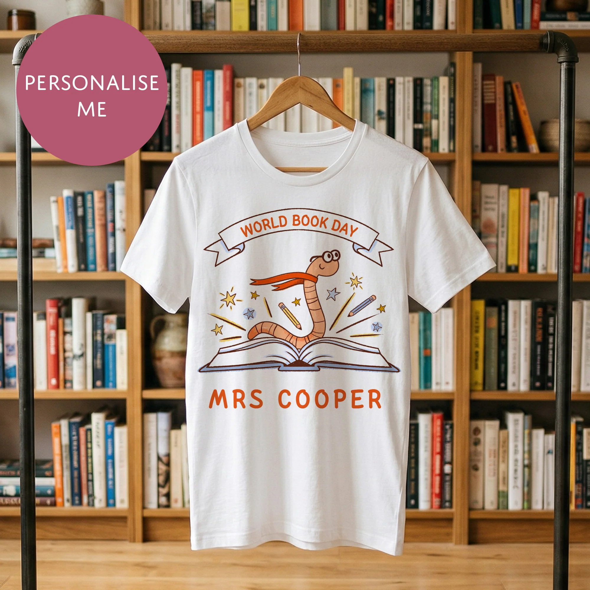 World Book Day T-Shirt - For Kids & Adults - Childrens, Teachers Unisex School Costume - Book Worm - Image 4