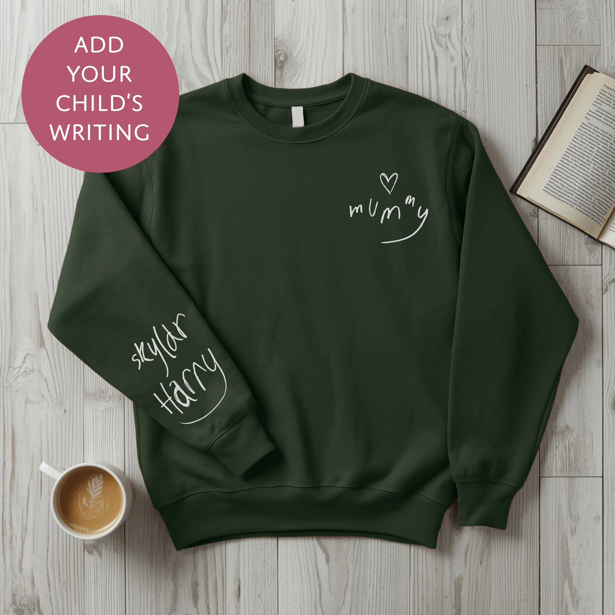 Your Child's Writing Personalised Mothers Day Sweater - Custom Text Jumper for Mum - Image 10