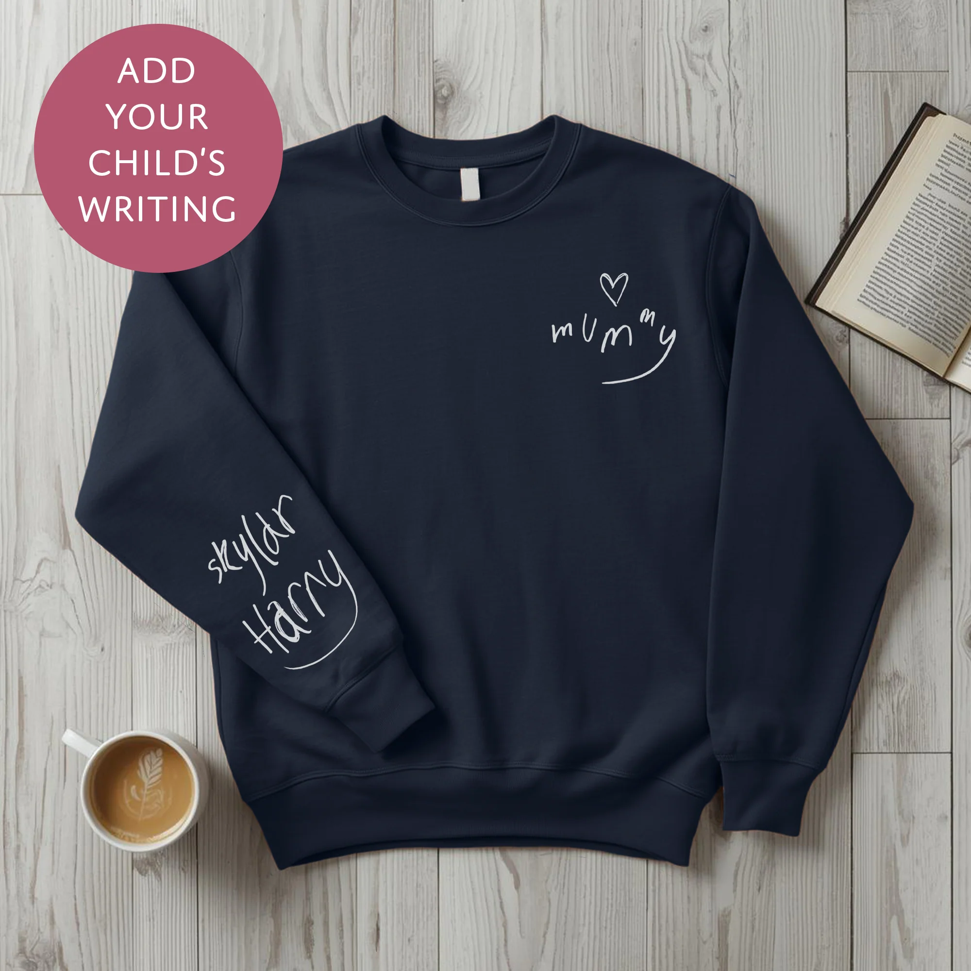 Your Child's Writing Personalised Mothers Day Sweater - Custom Text Jumper for Mum - Image 12