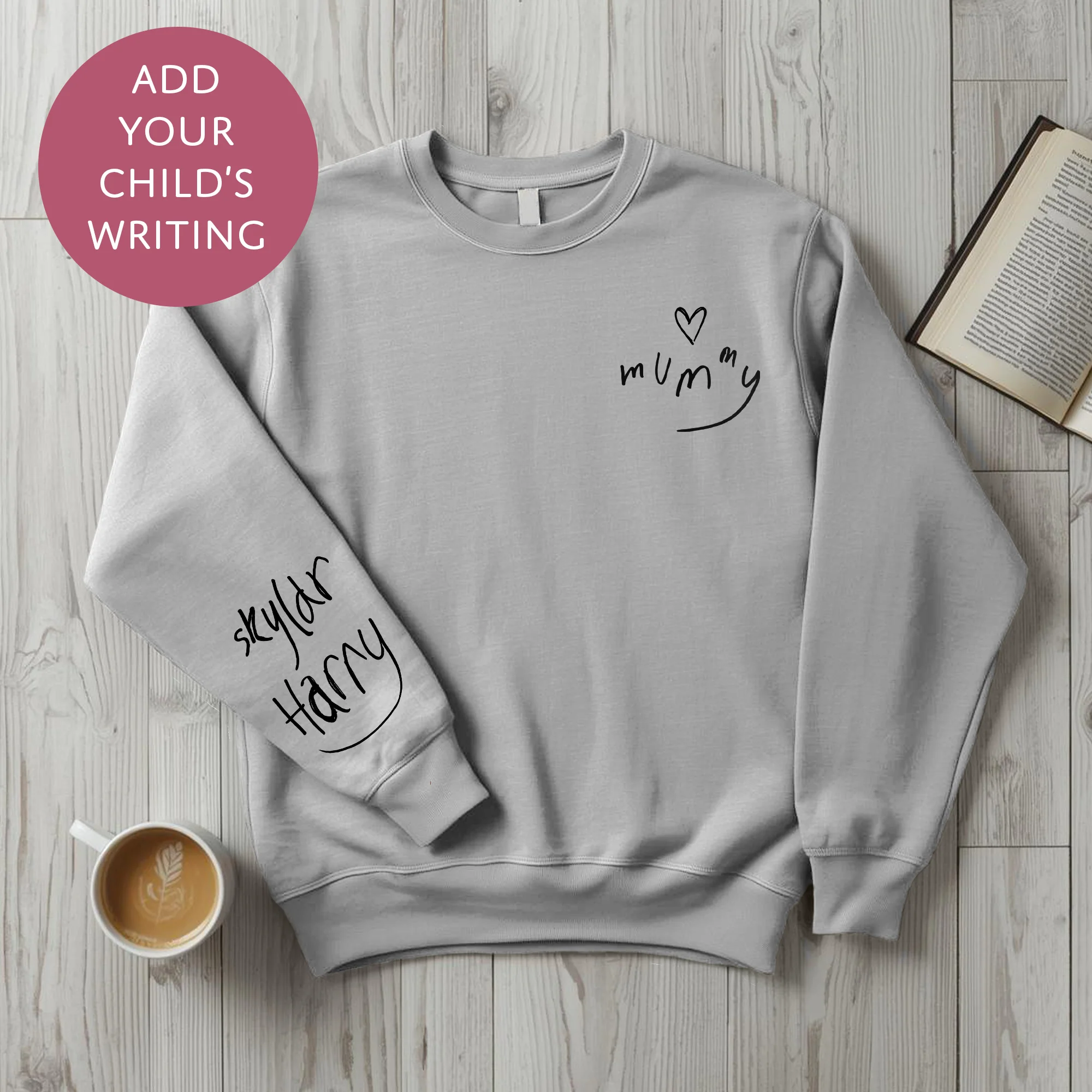 Your Child's Writing Personalised Mothers Day Sweater - Custom Text Jumper for Mum - Image 13