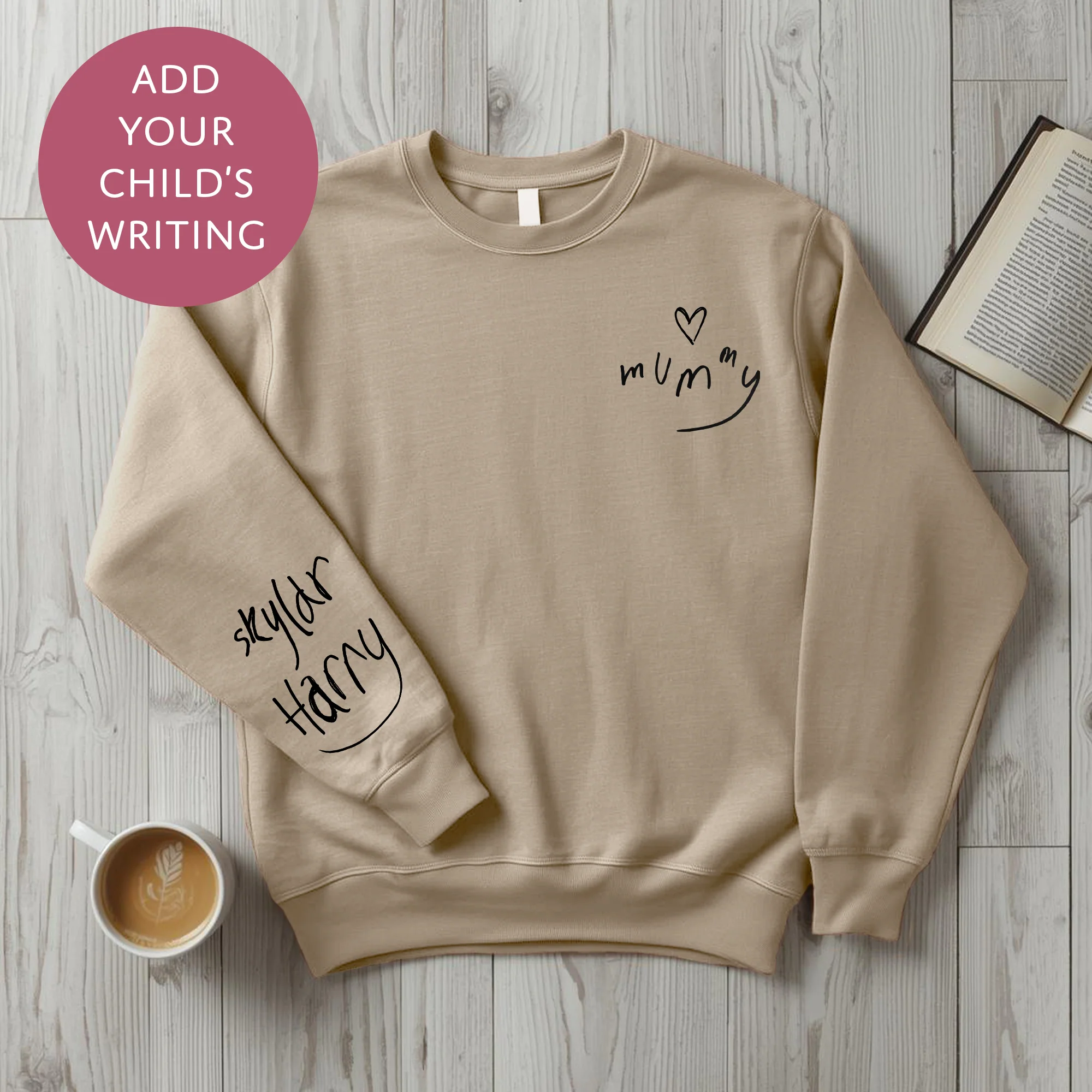 Your Child's Writing Personalised Mothers Day Sweater - Custom Text Jumper for Mum - Image 14