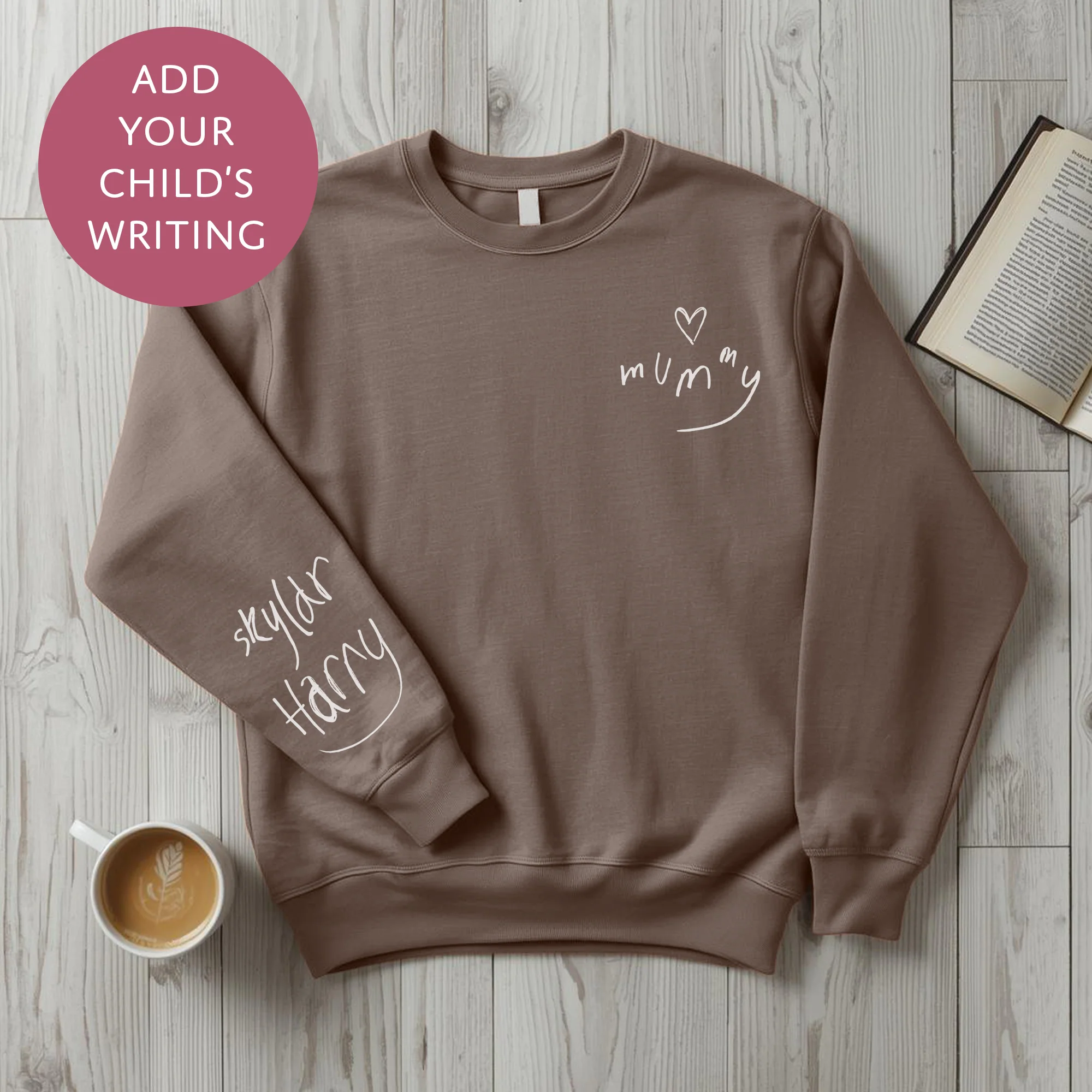 Your Child's Writing Personalised Mothers Day Sweater - Custom Text Jumper for Mum - Image 4