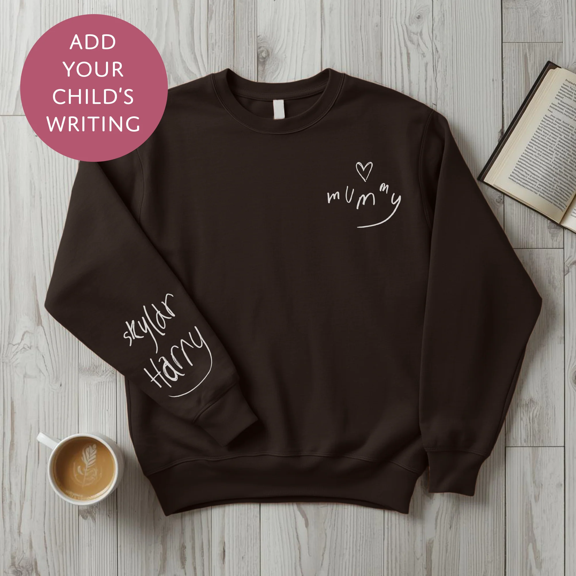 Your Child's Writing Personalised Mothers Day Sweater - Custom Text Jumper for Mum - Image 5