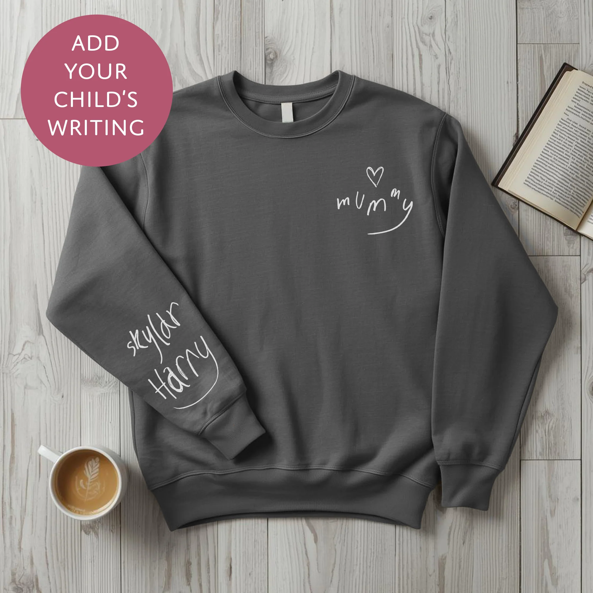 Your Child's Writing Personalised Mothers Day Sweater - Custom Text Jumper for Mum - Image 6