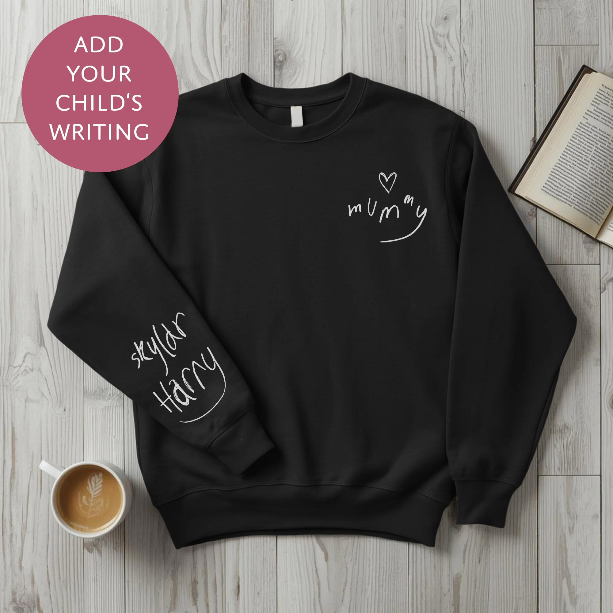Your Child's Writing Personalised Mothers Day Sweater - Custom Text Jumper for Mum - Image 7