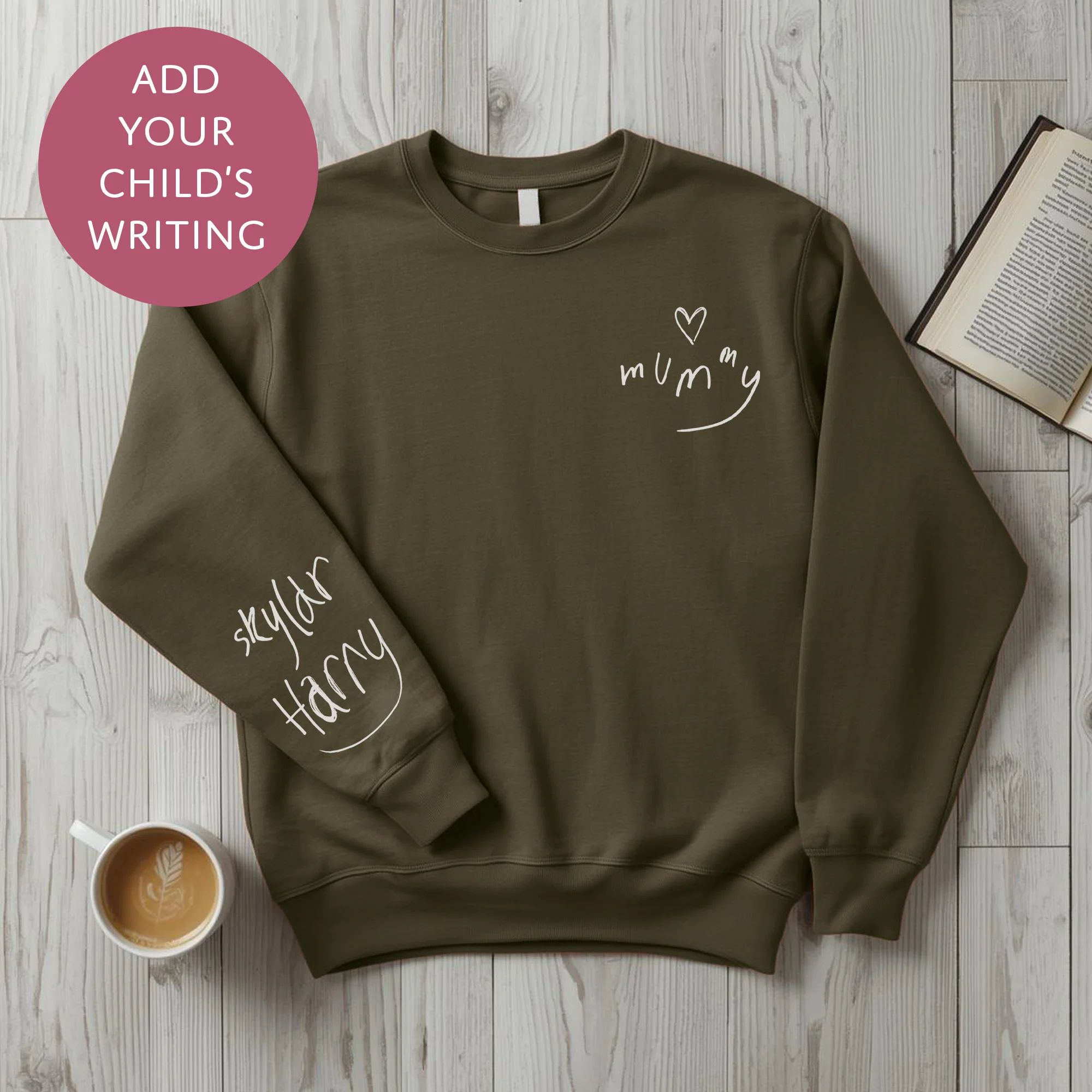 Your Child's Writing Personalised Mothers Day Sweater - Custom Text Jumper for Mum - Image 8