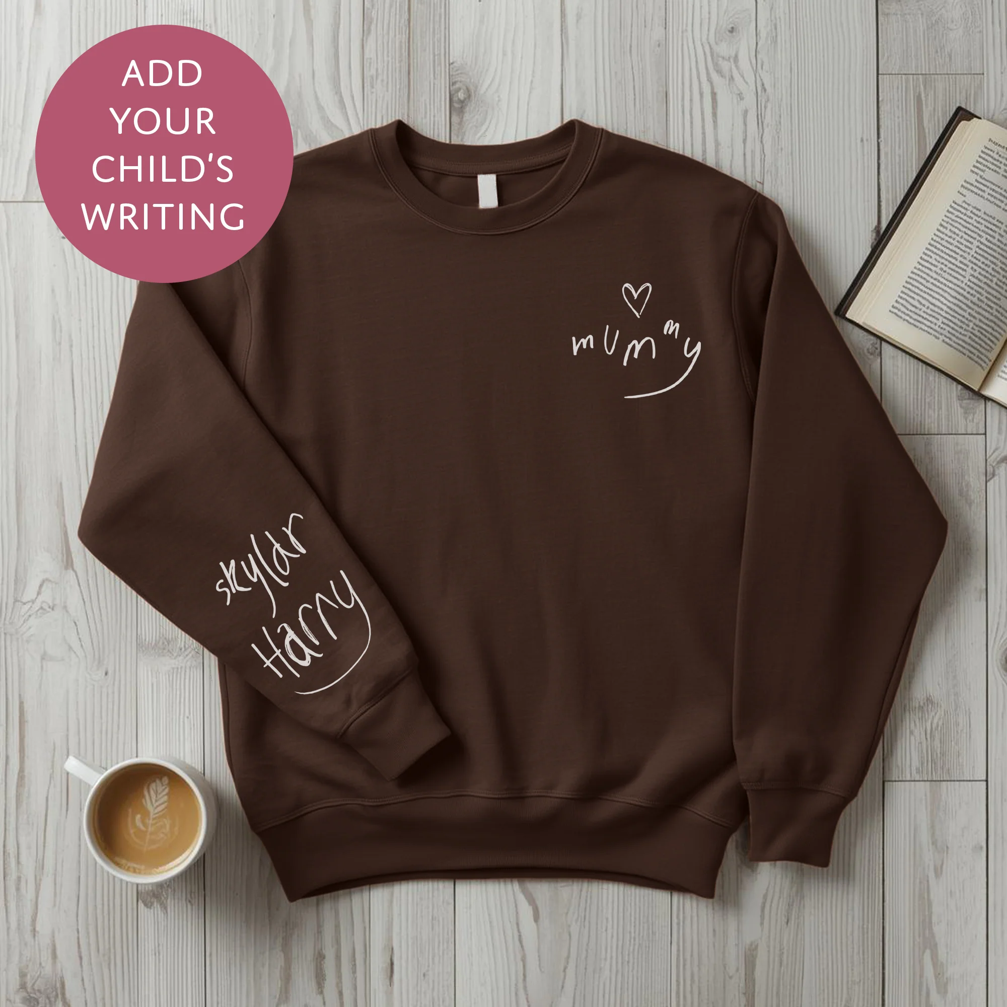 Your Child's Writing Personalised Mothers Day Sweater - Custom Text Jumper for Mum - Image 9